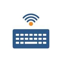 Wireless Keyboard Icon for Typing vector