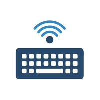 Stylish Wireless Keyboard Icon Design vector