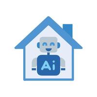 Advanced AI Home Robot Design vector