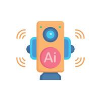 Stylish AI Speaker Icon vector