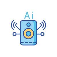 AI Speaker Icon for Modern Homes vector