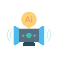 Innovative AI Speaker Icon Concept vector