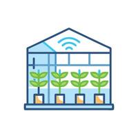 Stylish Automated Greenhouse vector
