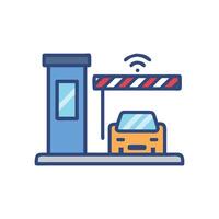 Automated Toll Booth Icon for Efficiency vector