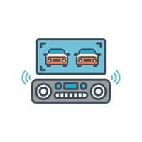 Stylish Car Audio System vector