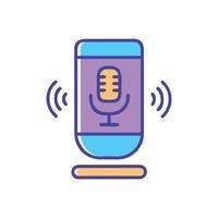 Digital Voice Assistant Icon for Convenience vector