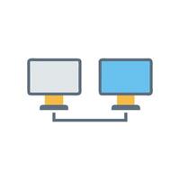 Dual Monitor Setup Icon for Productivity vector