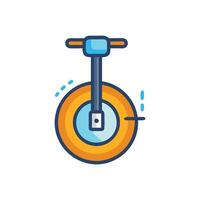 Electric Unicycle Icon for Unique Transport vector