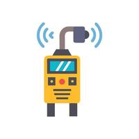 Electric Vehicle Detector Icon for Smart Cities vector