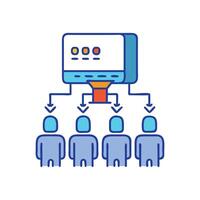 Stylish Electronic Queue System vector