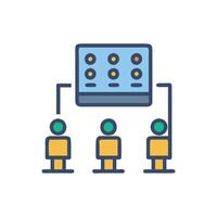 Electronic Queue System Icon for Organization vector