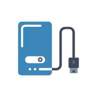External Hard Drive Backup Device Icon vector