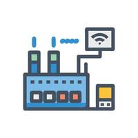 Factory Automation System Control Icon vector