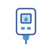 Diabetic Glucose Monitor Device Icon vector