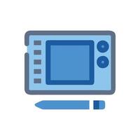 Graphics Tablet Digital Drawing Device Icon vector
