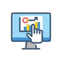 Interactive Display Screen Icon Design vector