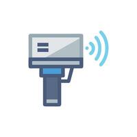 Lidar Scanner Precision Measurement Icon vector