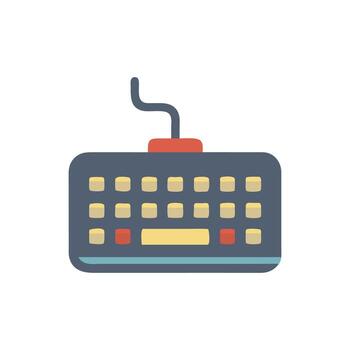Mechanical Keyboard Typing Icon Design vector