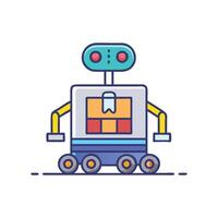 Logistics Robot Icon Design vector