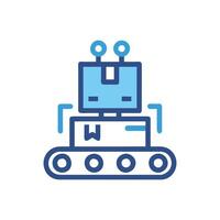 Robot for Logistics Automation Icon vector