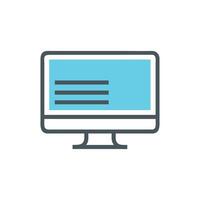 Monitor Display Screen Icon vector