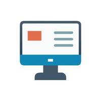 Display Monitor Icon Design vector