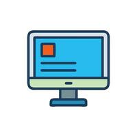 Monitor Icon Design vector