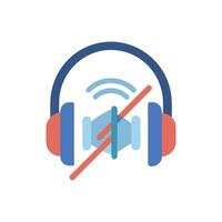 Headphones with Noise Cancellation Icon vector