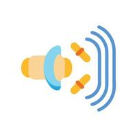 Noise Filtering Earplugs Hearing Icon vector