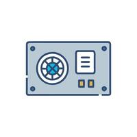 Power Supply Unit Device Icon Design vector