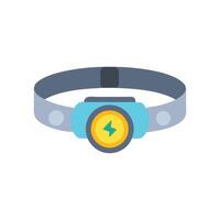 Rechargeable Headlamp Illumination Icon vector