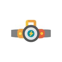 Rechargeable Headlamp Icon Design vector