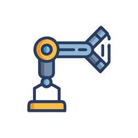 Robotic Arm Icon for Automation vector