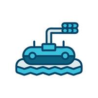 Robotic Pool Cleaner Device Icon vector