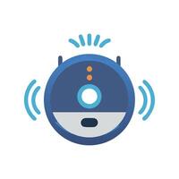 Robot Vacuum Cleaner Icon vector
