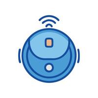 Robot Vacuum Device Icon Design vector