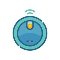 Robot Vacuum Cleaner Device Icon vector