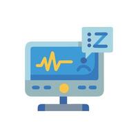 Sleep Monitor Health Device Icon vector