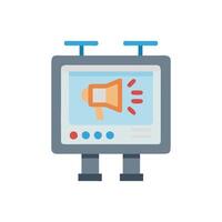 Smart Advertising Display Icon vector