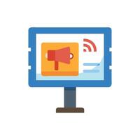 Smart Advertising Display Icon Design vector