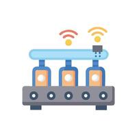 Smart Assembly Line Automation Icon vector