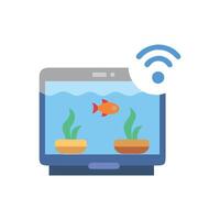 Smart Aquarium Device Icon Design vector