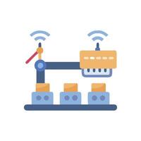 Assembly Line Smart Automation Icon vector