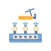 Smart Assembly Line Icon Design vector