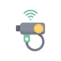 Smart Bicycle Light Device Icon Design vector