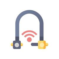 Smart Bicycle Lock Device Icon Design vector