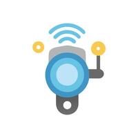 Smart Bicycle Bell Device Icon Design vector