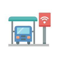 Smart Bus Stop Icon Design vector