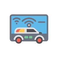 Car Dashboard Smart Icon vector