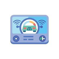 Smart Car Dashboard Icon Design vector